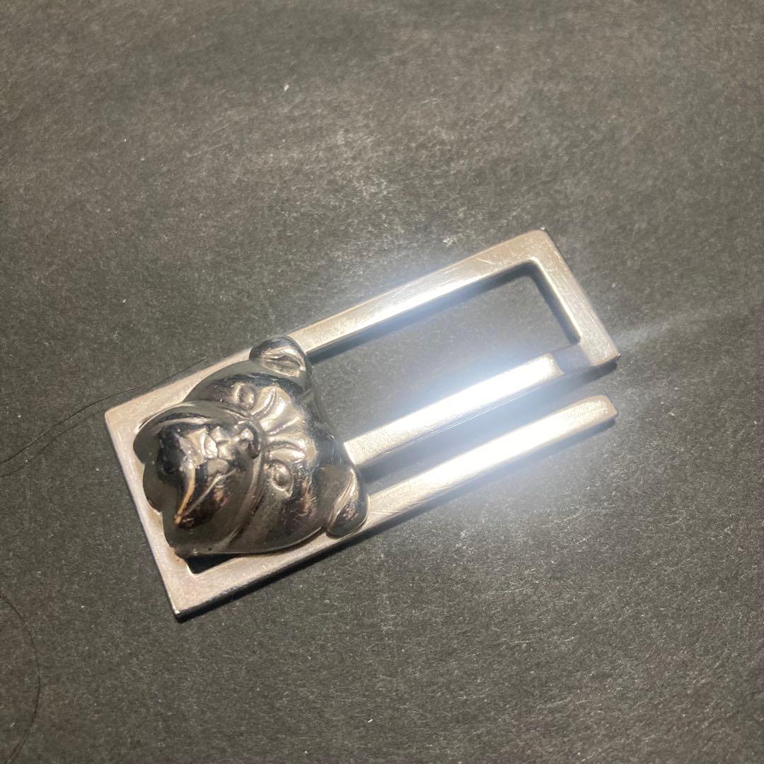DUNHILL ブルドッグデザイン マネークリップ　シルバー925