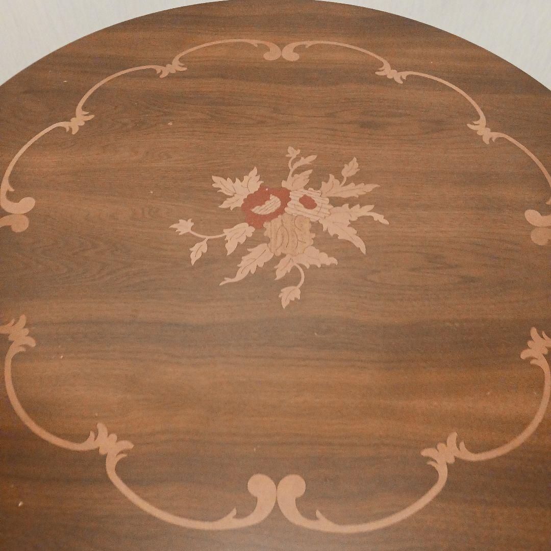 【引き取り限定】葉山家具クラシック木製テーブルと椅子３脚セット