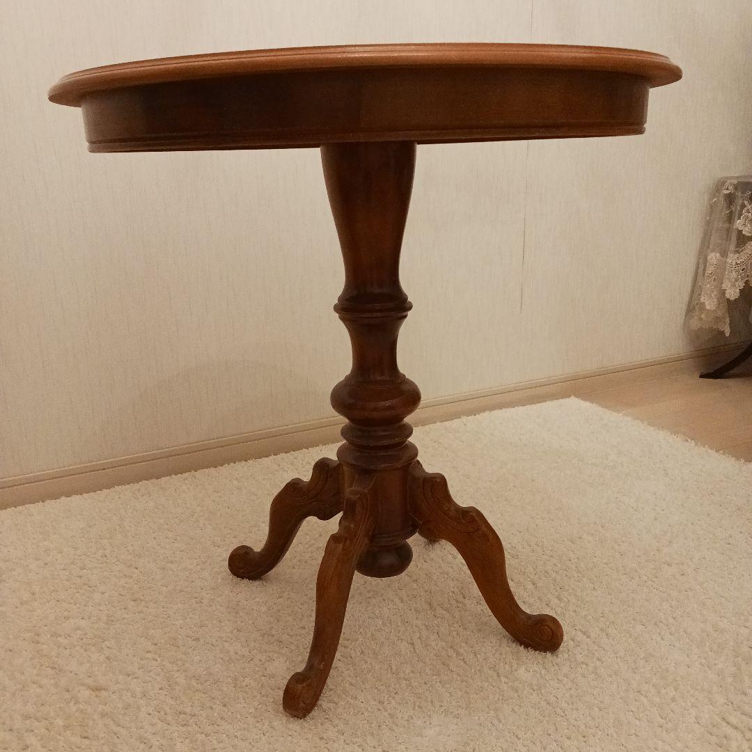 【引き取り限定】葉山家具クラシック木製テーブルと椅子３脚セット