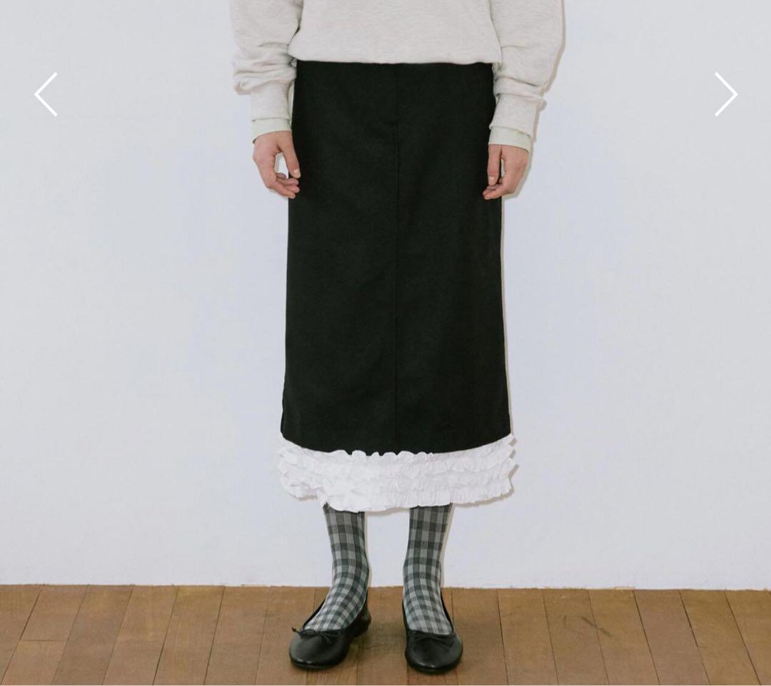 Sinoon フリルタイトスカート