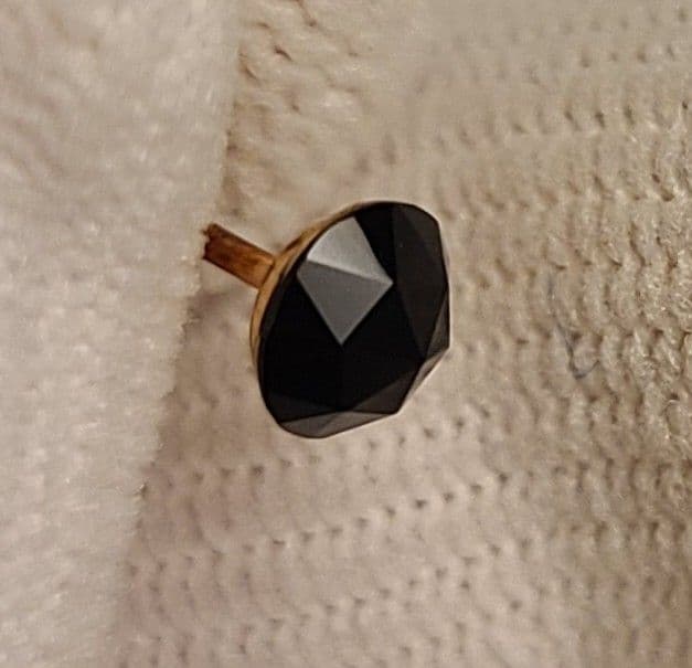 SYMPATHYOFSOUL K18 オニキス　ピアス