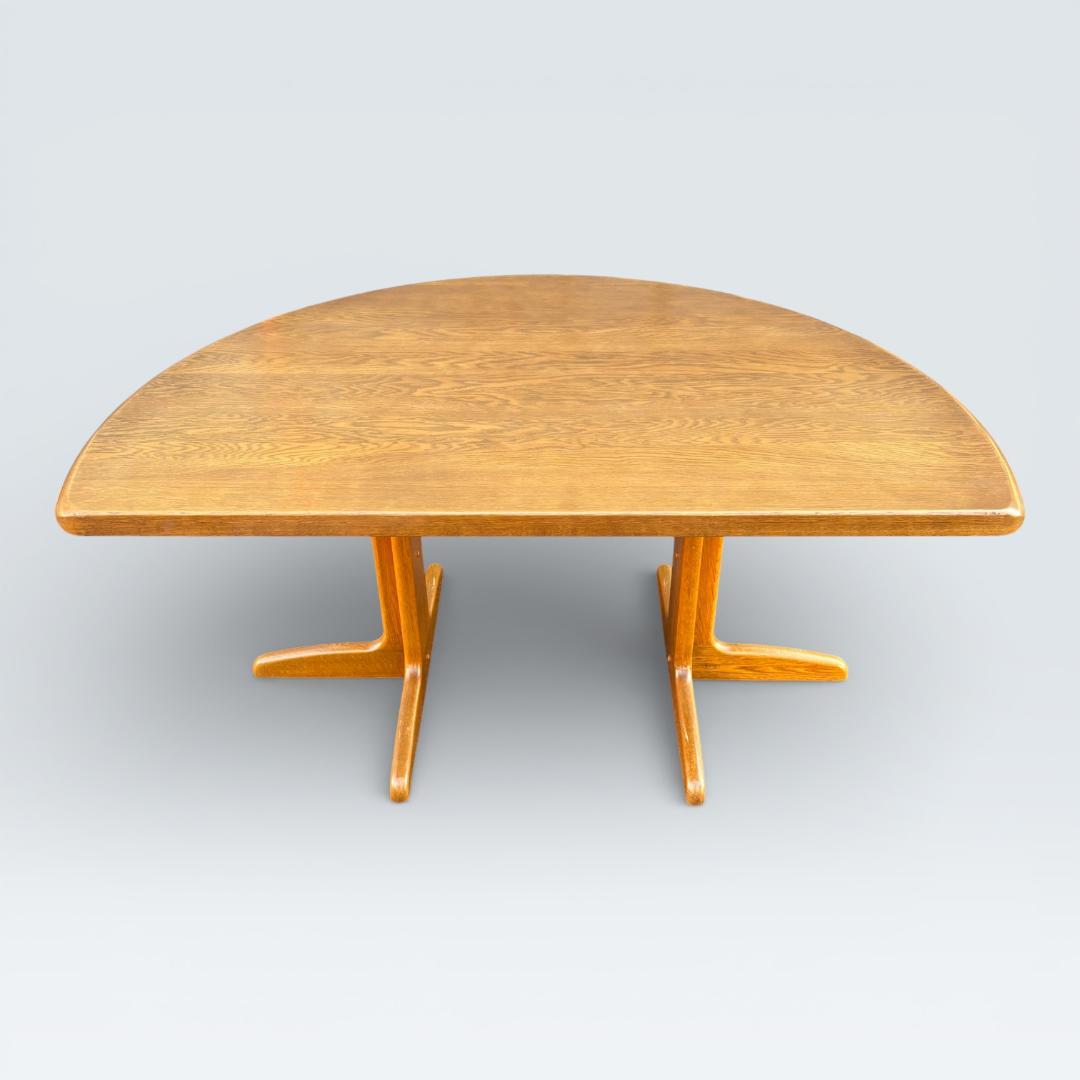 【最高級】浜本工芸 ダイニングテーブル 半円 135cm オーク材 皇室御用達