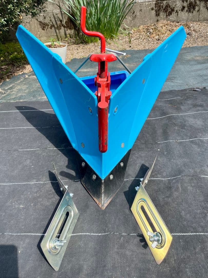 HONDAこまめF220 農用トラクター歩行型+ブルー溝浚器畝立てアタッチメント