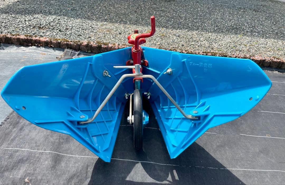 HONDAこまめF220 農用トラクター歩行型+ブルー溝浚器畝立てアタッチメント