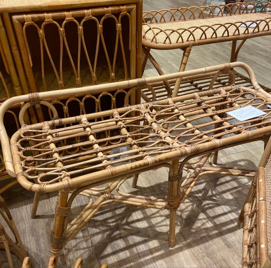 ラタンのスツール　飾り用　珍しい