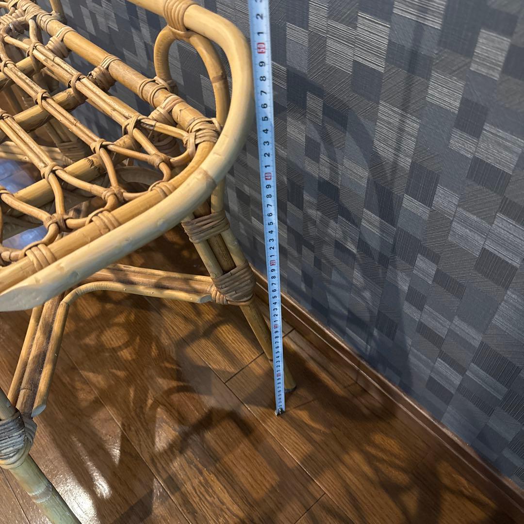 ラタンのスツール　飾り用　珍しい