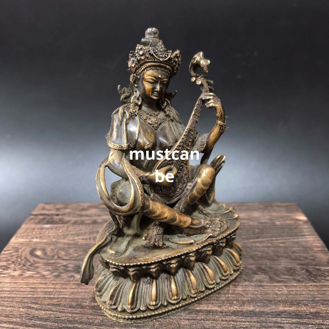 仏教美術 仏像 妙音天女仏像 銅製 銅器 工芸品 置物