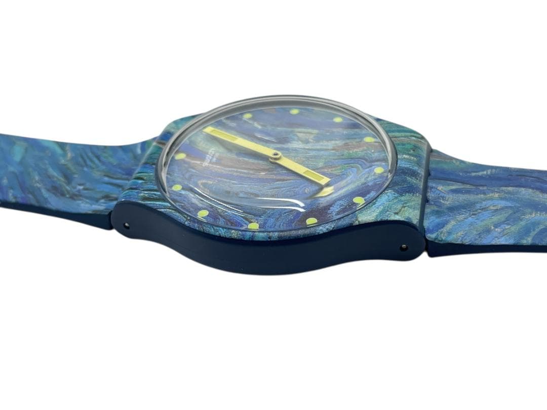 動作品 Swatch X MoMA ゴッホ 星月夜 モデル SUOZ335