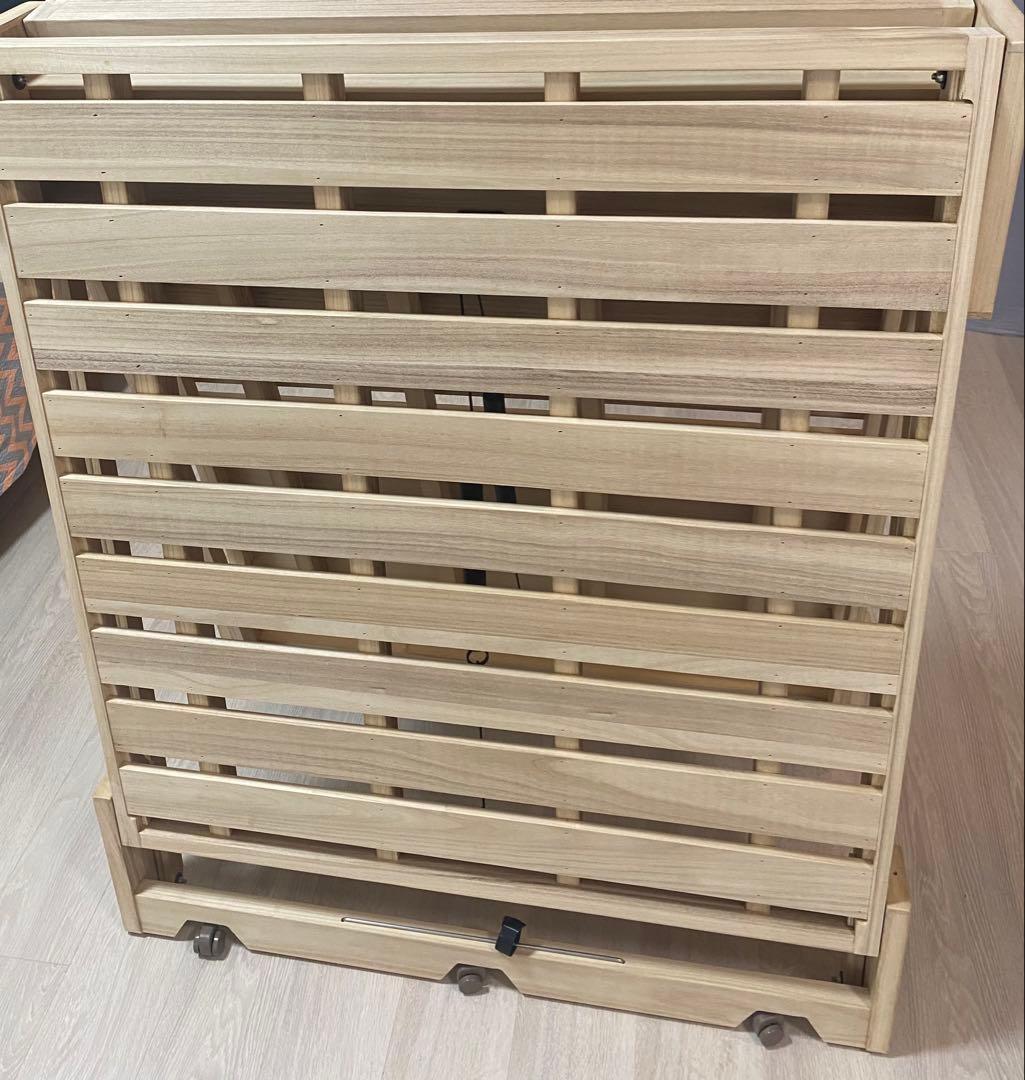 KIRIKENZAI桐の折り畳みベッド　桐らくねプレミアム24