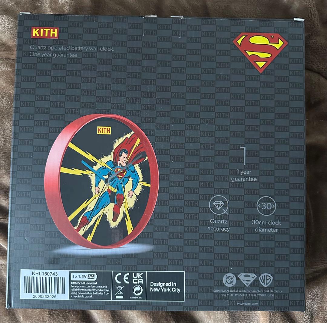 インテリア時計 Kith x Superman Lightning Bolt Clock