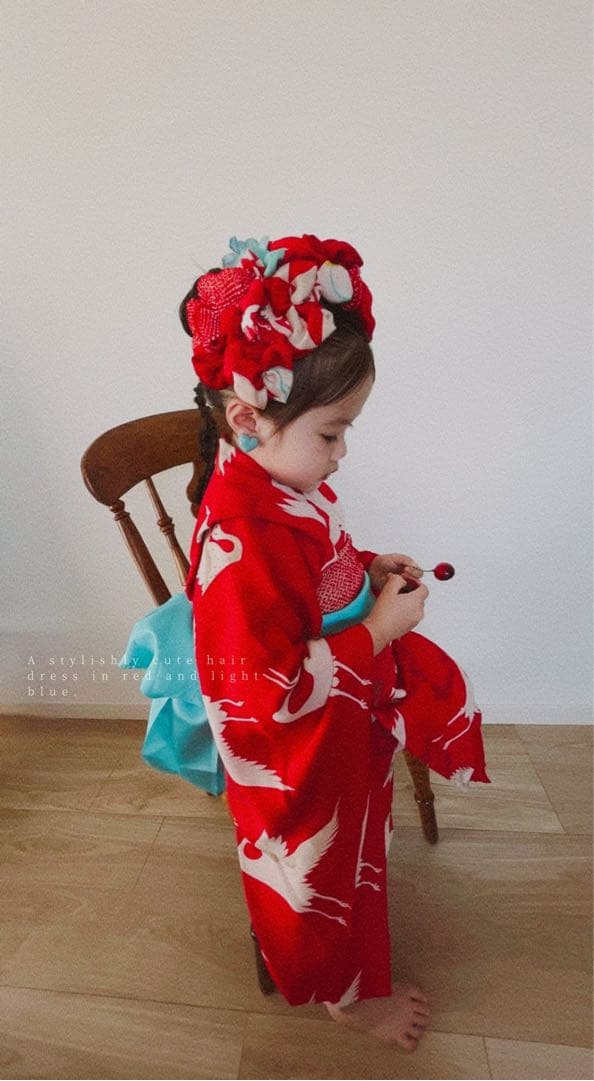 h*i様 七五三　七五三髪飾り　ヘッドドレス　着物髪飾り　リメイク髪飾り　069