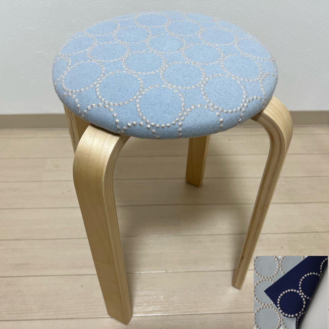 ミナペルホネン スツール タンバリン 丸椅子 【ライトグレー/ネイビー】 チェア