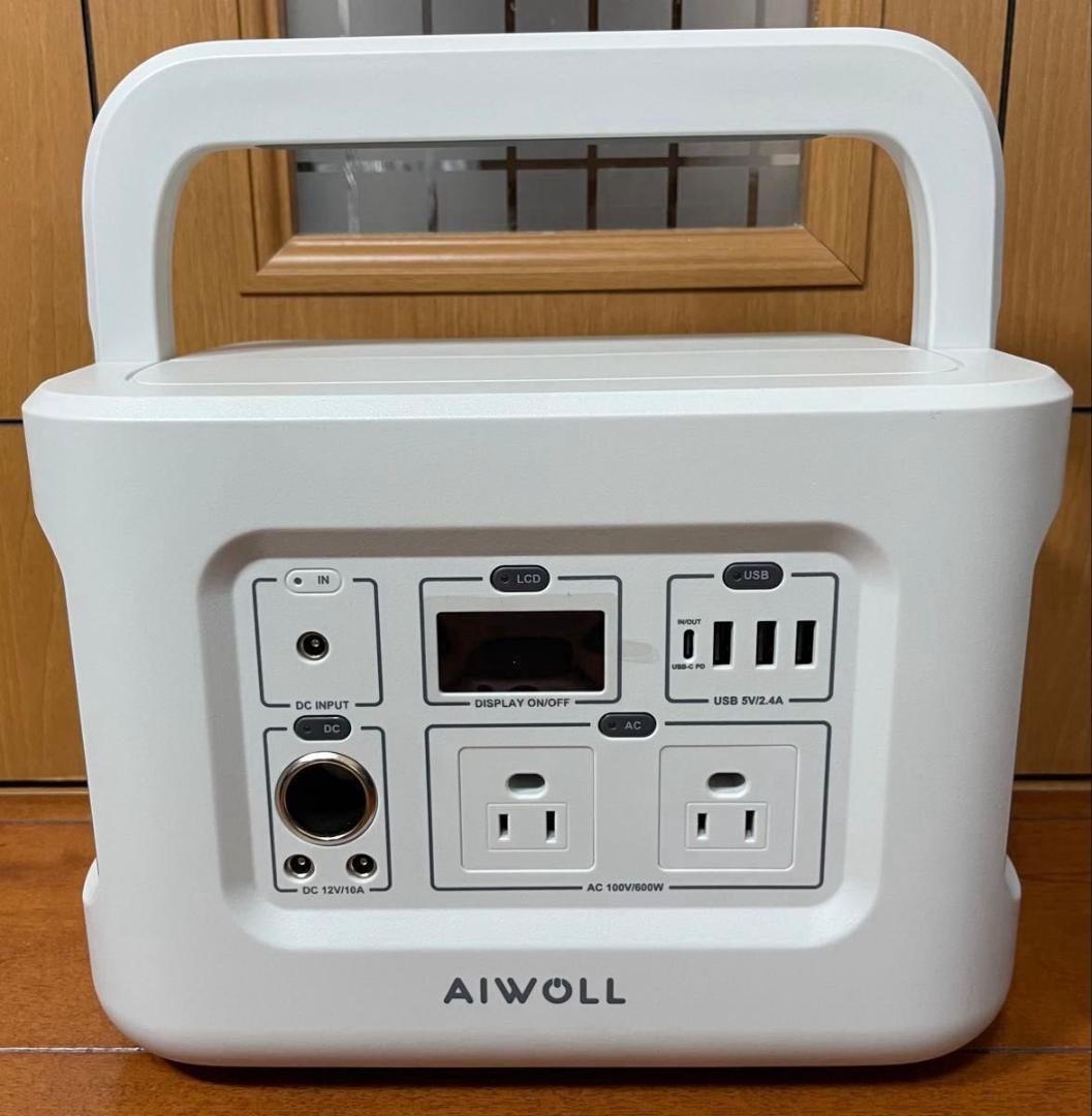 新品 AIWOLL ポータブル電源 515Wh 600W出力 リン酸鉄リチウム