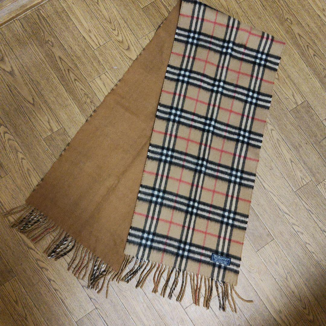 Burberry チェック柄 マフラー カシミヤ100%、