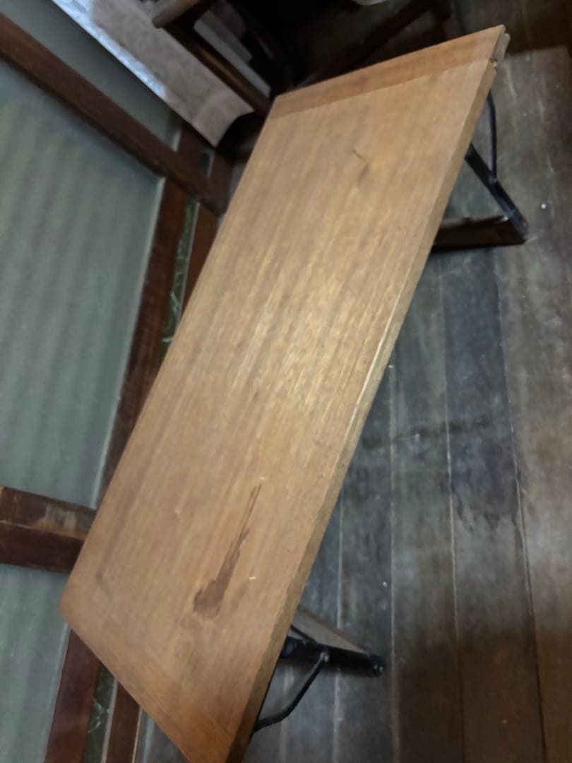 アンティーク木製折りたたみテーブル