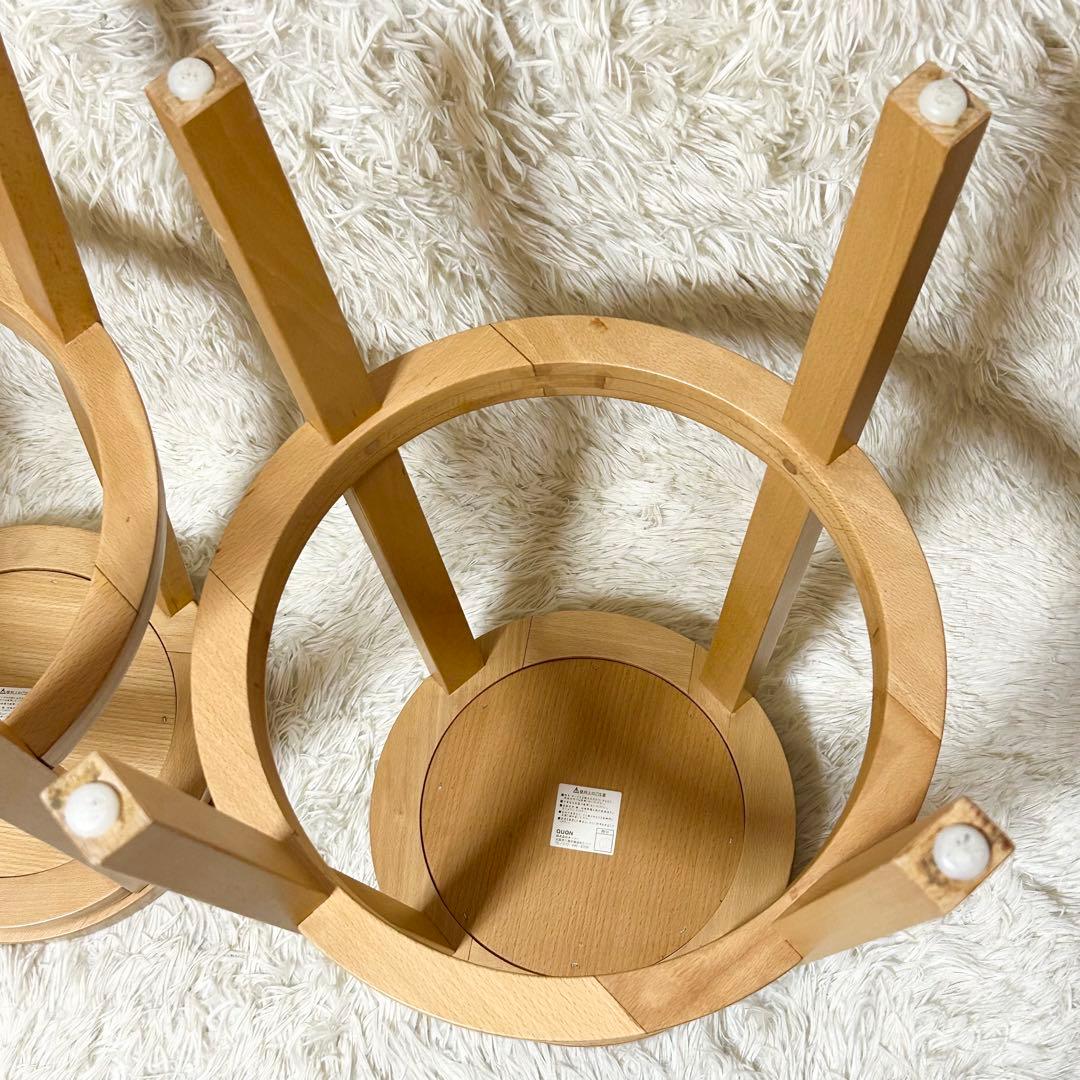 【廃盤品】QUON クオン 回転式 カウンターチェア セロ ブナ材 740 2脚