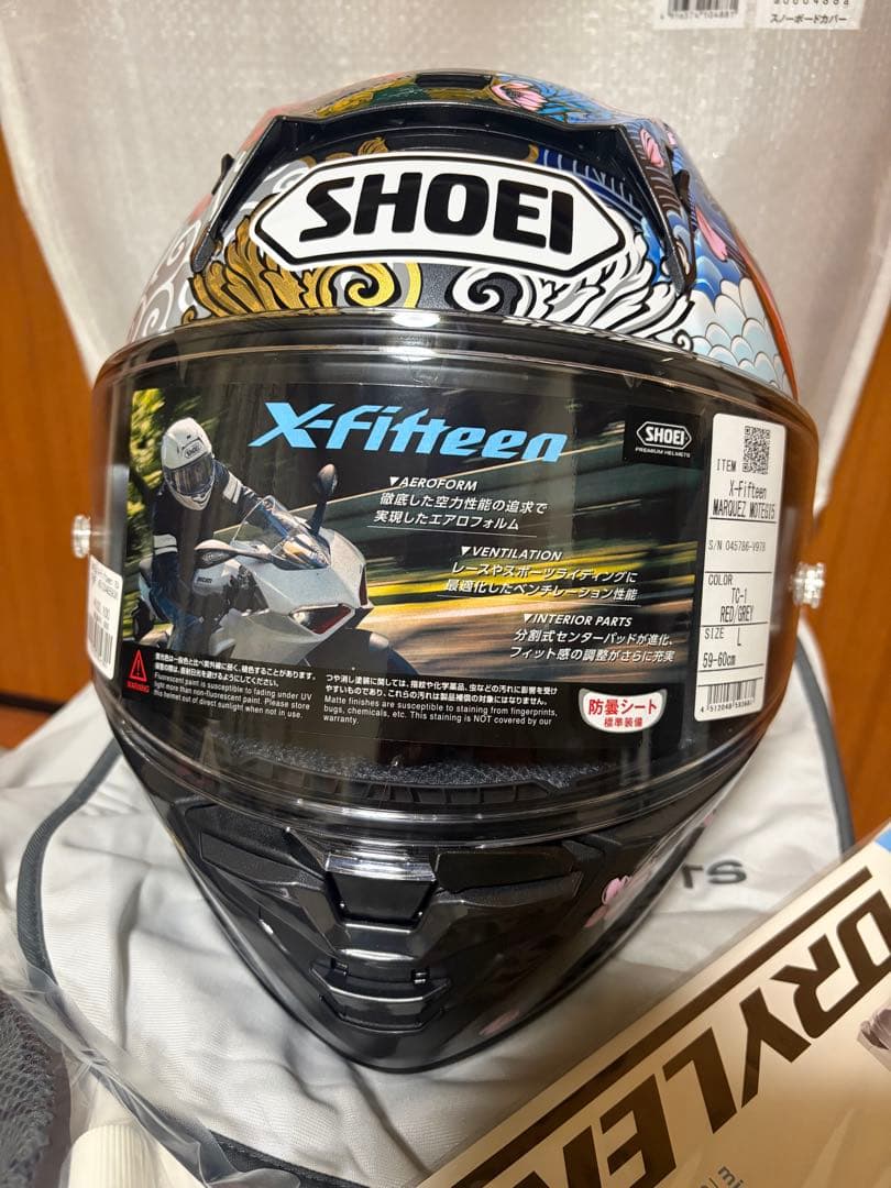 【新品・送料無料】SHOEI X-Fifteen MARQUEZ MOTEGI5