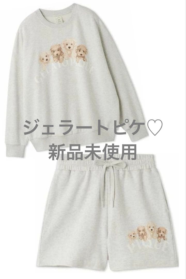 ジェラートピケ トイプードル 上下セット 新品　裏毛　国内正規品　クリスマス