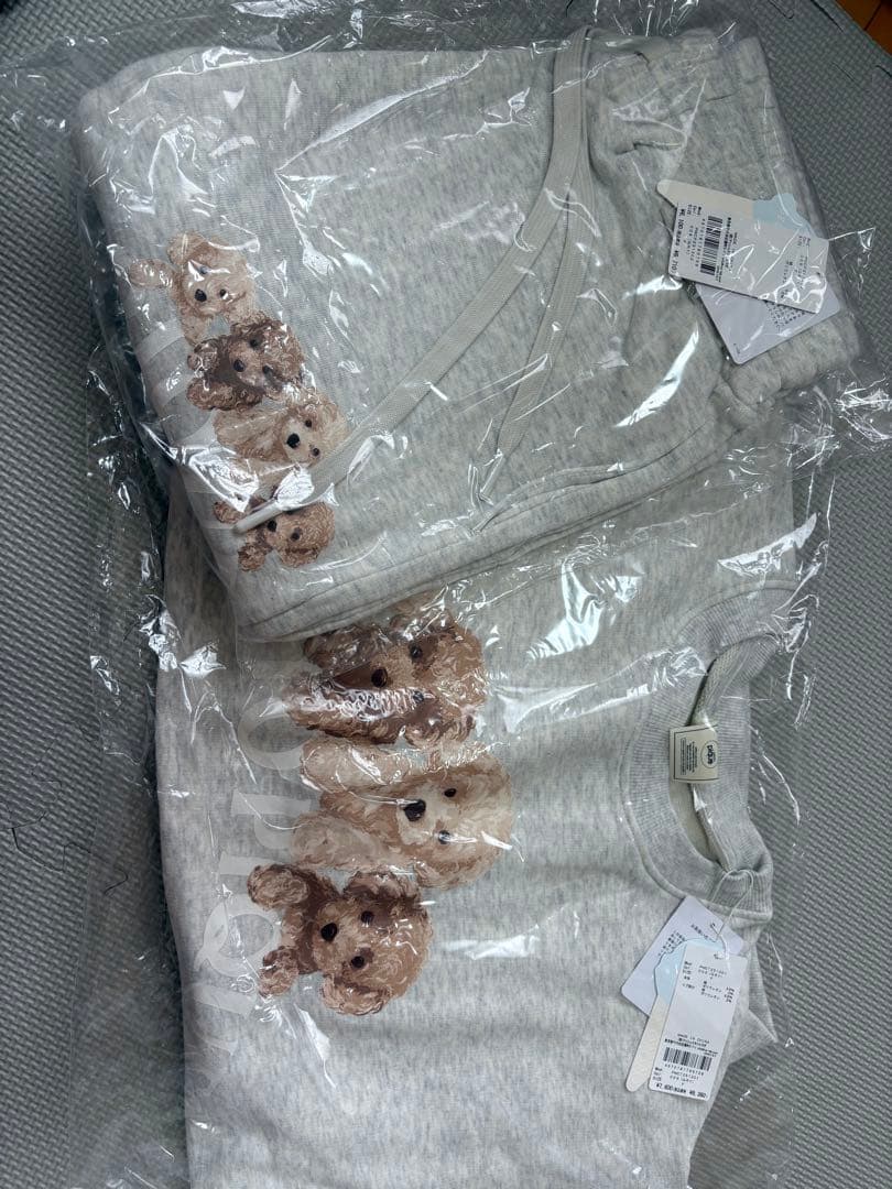 ジェラートピケ トイプードル 上下セット 新品　裏毛　国内正規品　クリスマス