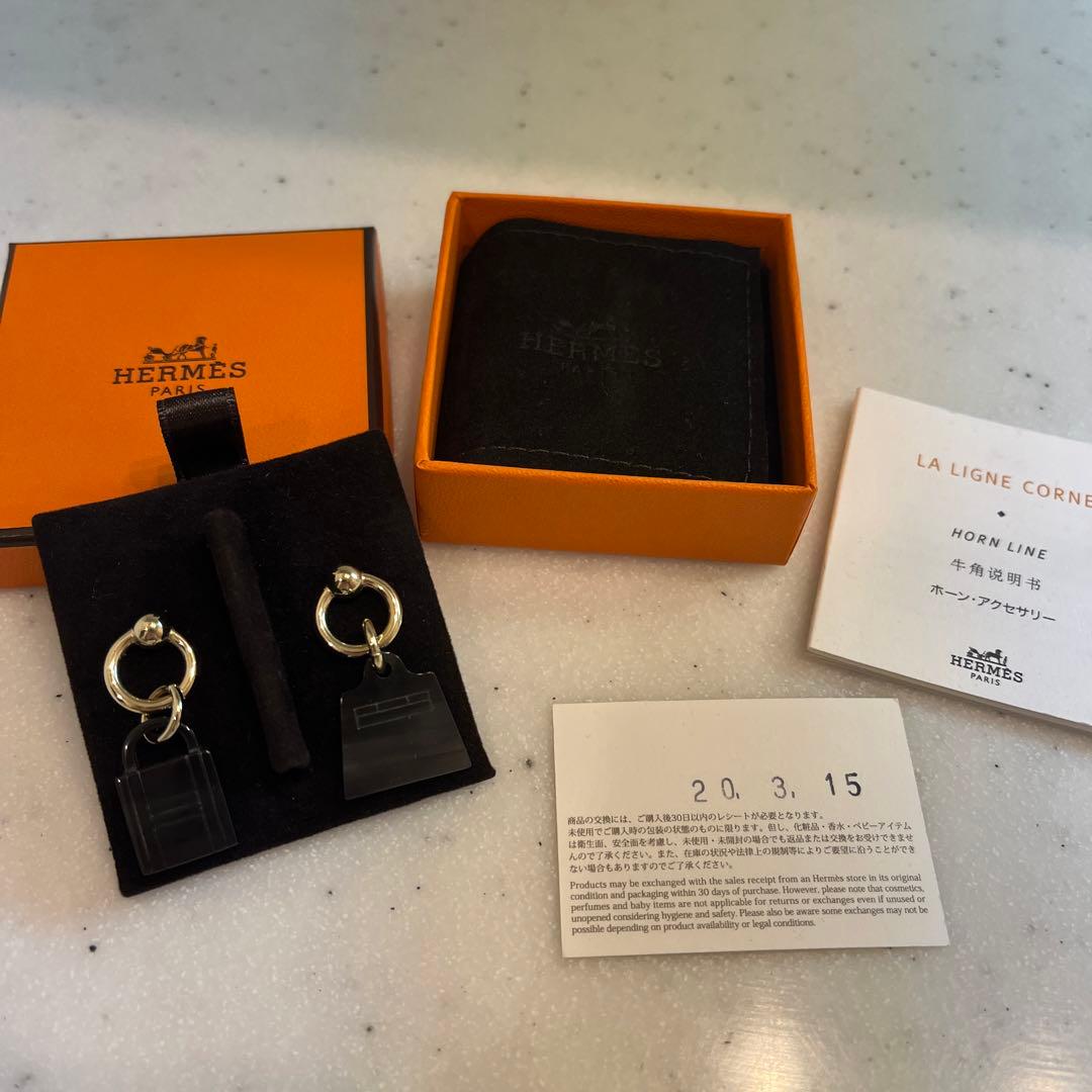 エルメス　ピアス　HERMES バッファローフォーンピアス