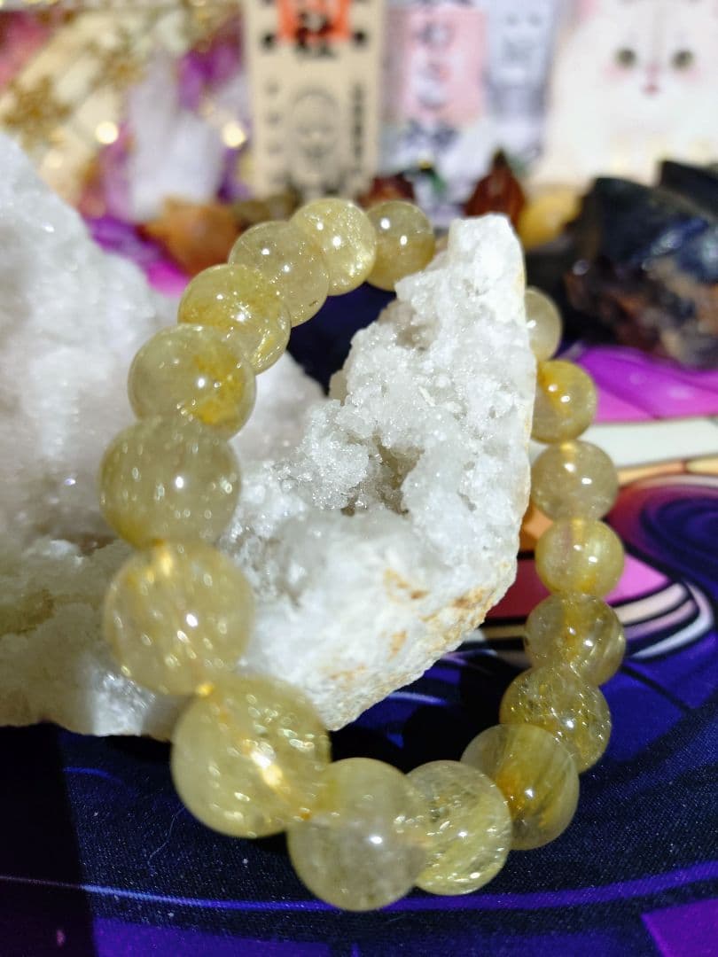 天然石 ルチルインクォーツ ブレスレット