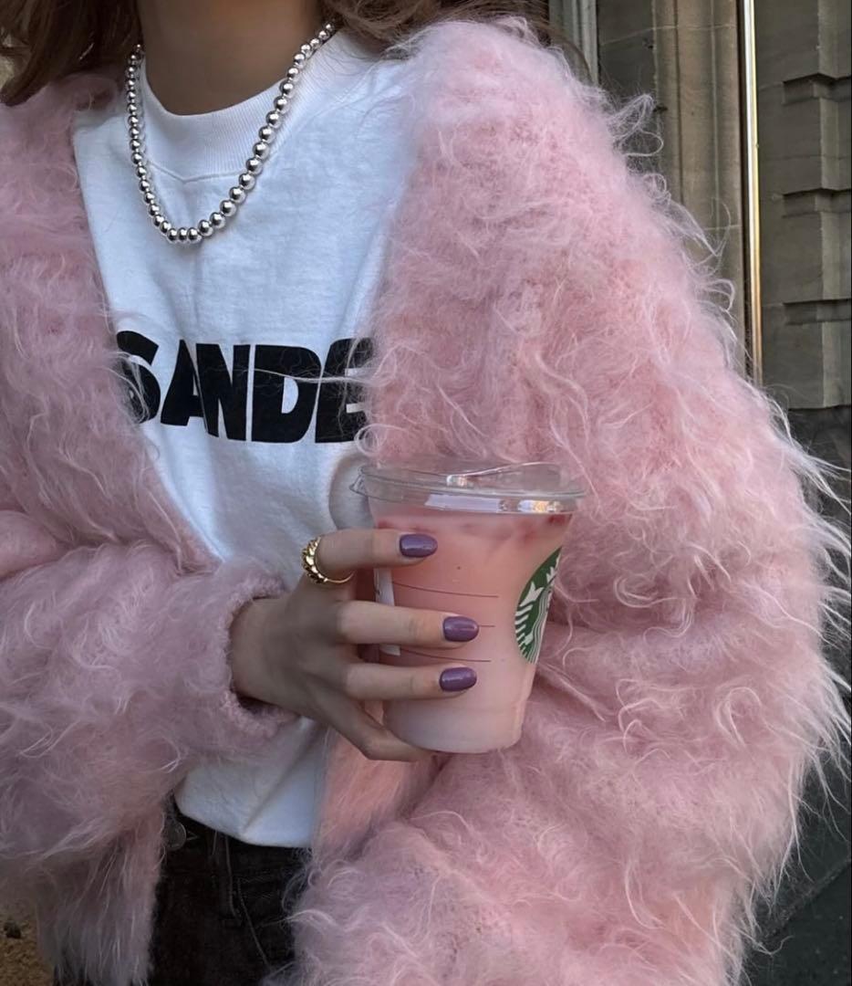 the toe シャギーカーディガン　ピンク