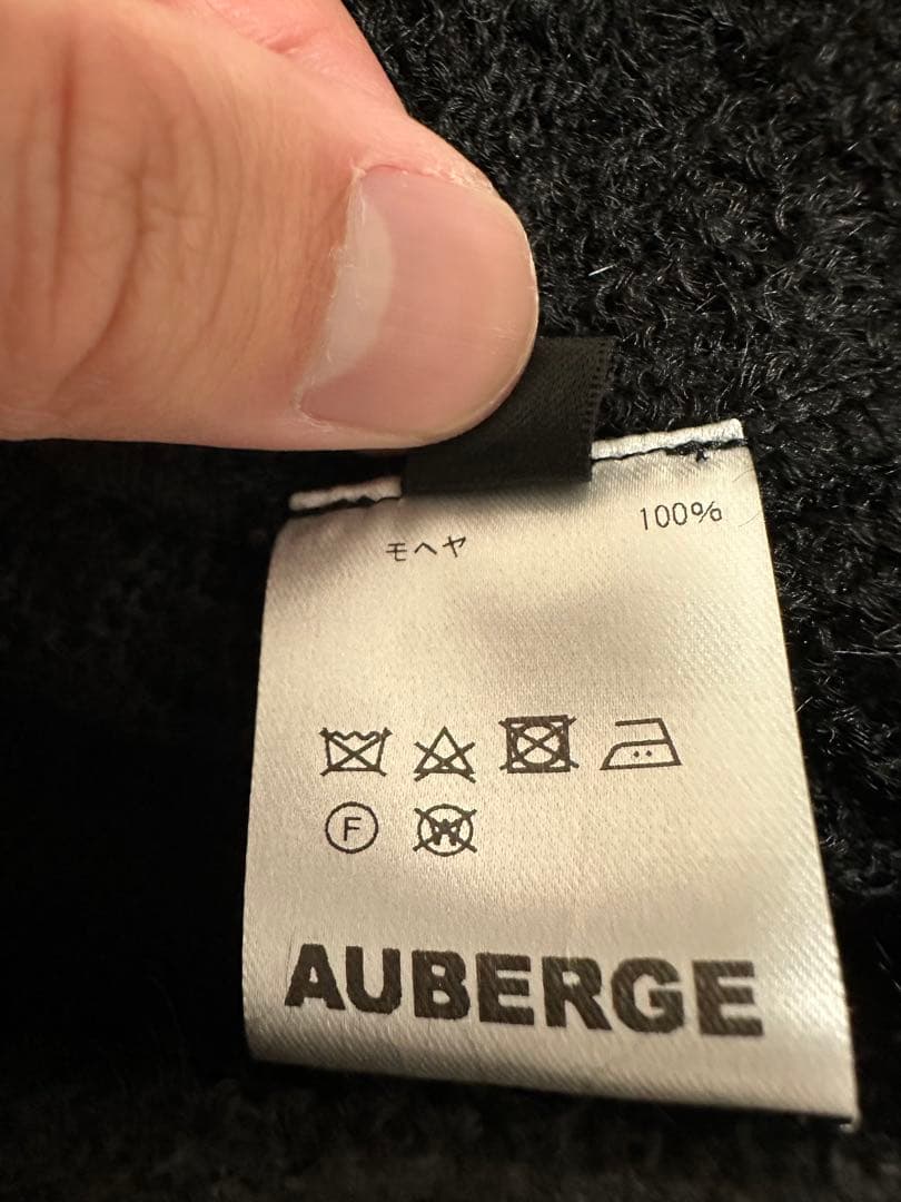 AUBERGE オーベルジュ 別注 モヘア カーディガン 黒 44 L