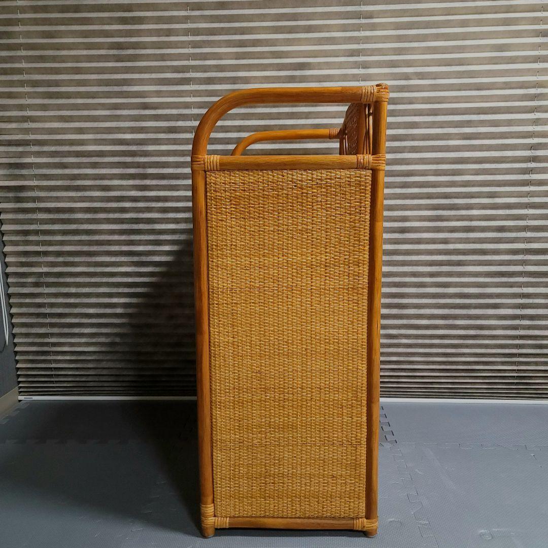 美品　ラタン　5段　チェスト　箪笥