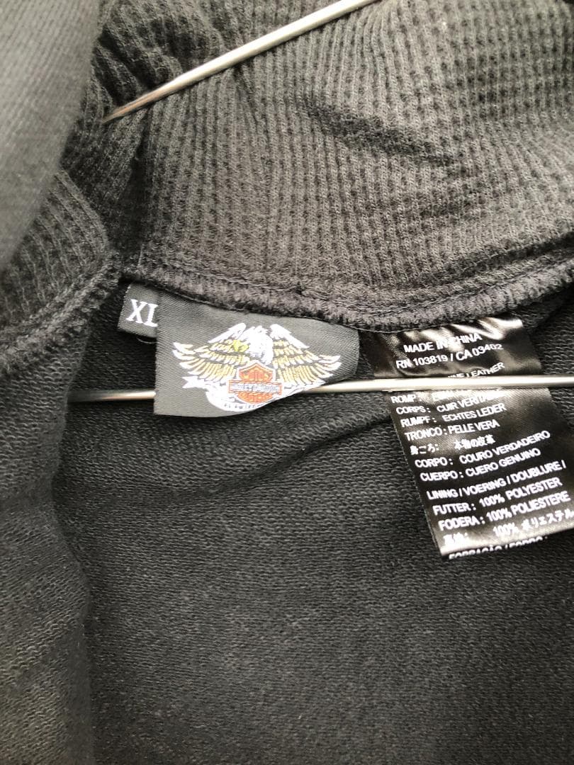 新品 Harley-Davidson フード付きライダースレザージャケット XL