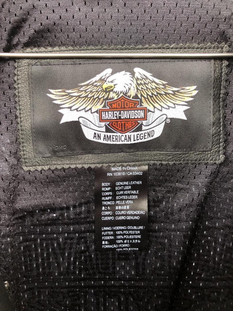 新品 Harley-Davidson フード付きライダースレザージャケット XL