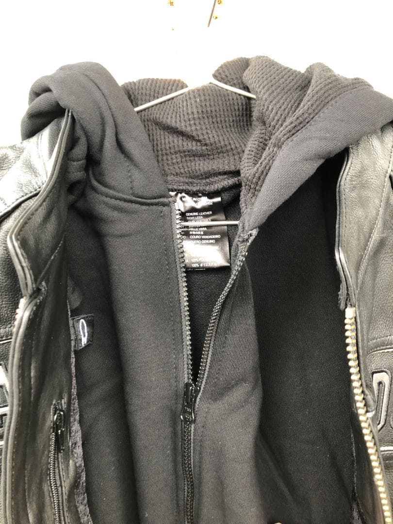 新品 Harley-Davidson フード付きライダースレザージャケット XL