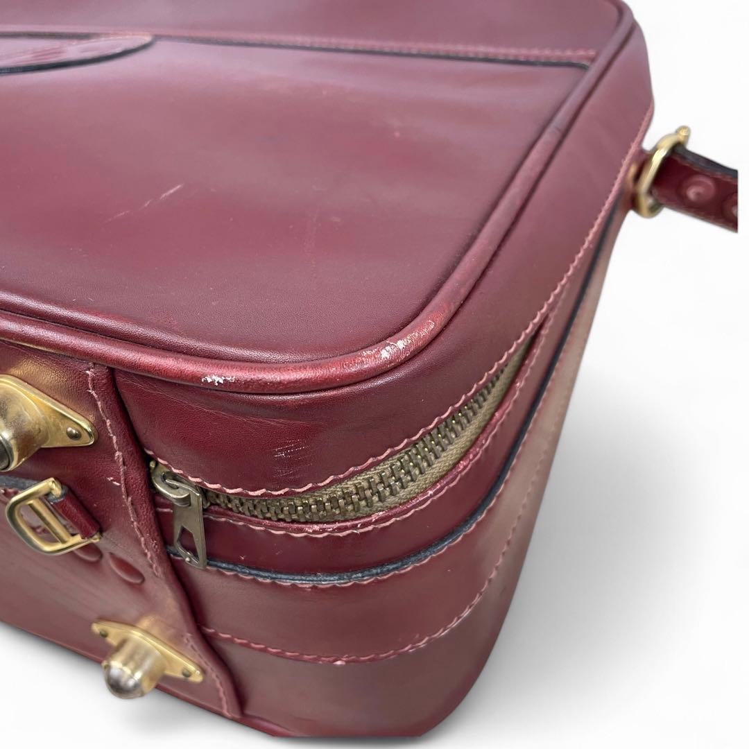 カルティエ マストライン レザー 2way トランクケース バッグ ボルドー