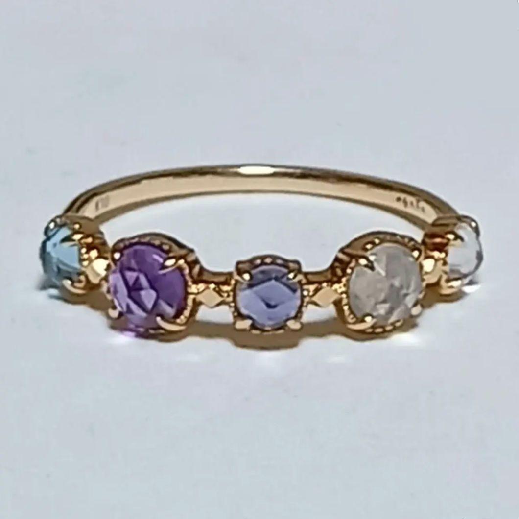 agete　K10 カラーストーン リング 13号