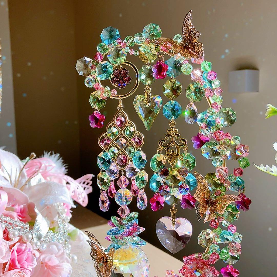 おばこ丸様♡スワロフスキー♡Spring Garden♡スタンドサンキャッチャー