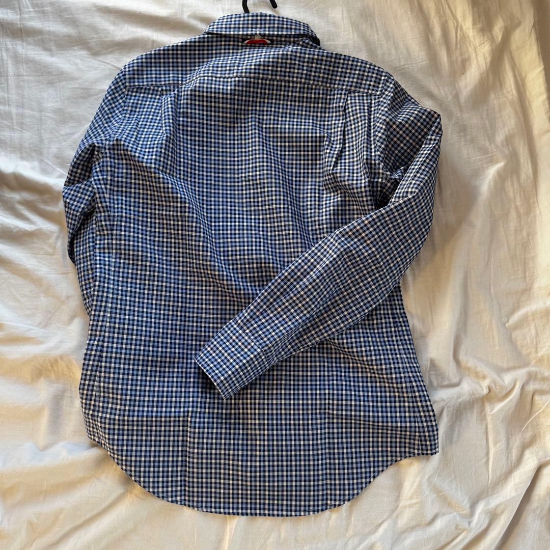 た*か様 ⭐︎極美品⭐︎MONCLER チェック柄 長袖シャツ ネイビー/ホワイ