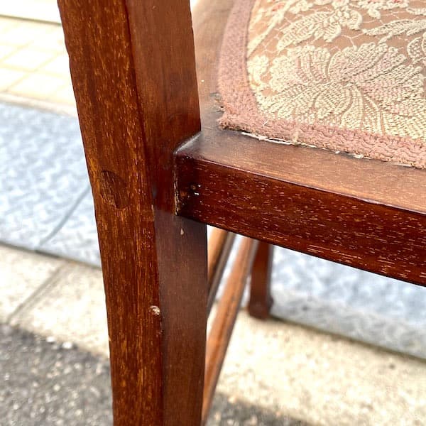 イギリスアンティーク　アームチェア　ロココ調　クラシック　象嵌　ダイニング