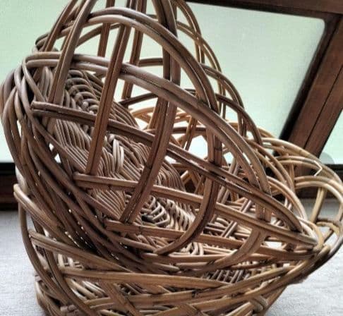 頑丈なかごバスケット２点　ランドリーバスケット