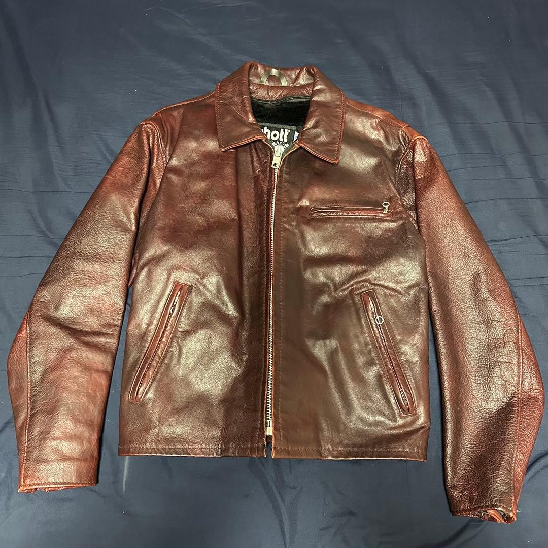 Schott 【L】642 ライダース レザージャケット 40 希少カラー 本革