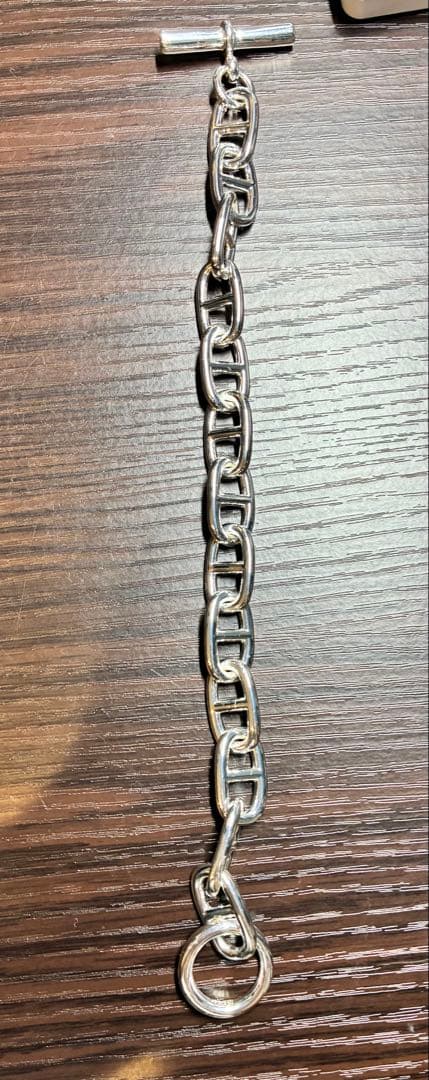 silver925 純銀 アンカーチェーン　ブレスレット　シェーヌダンクル風