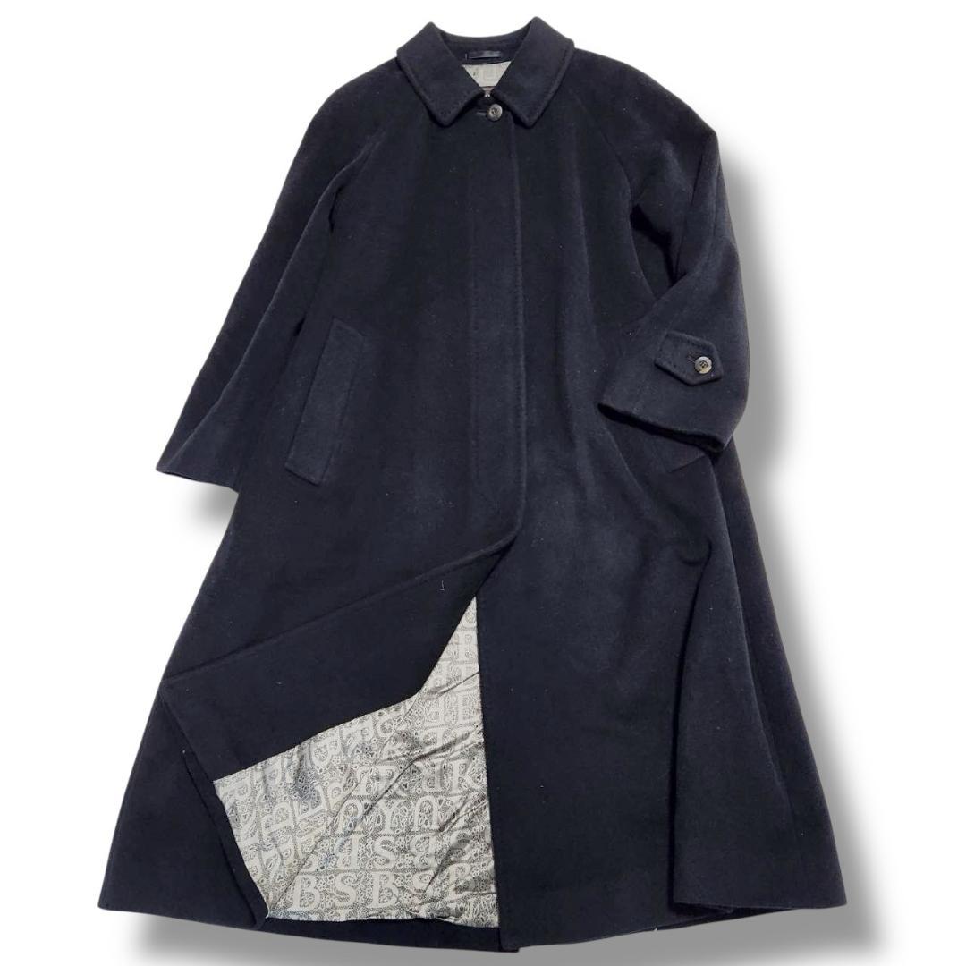 バーバリー カシミヤコート レディースM相当 バルカラー 金ラベル 高級ライン