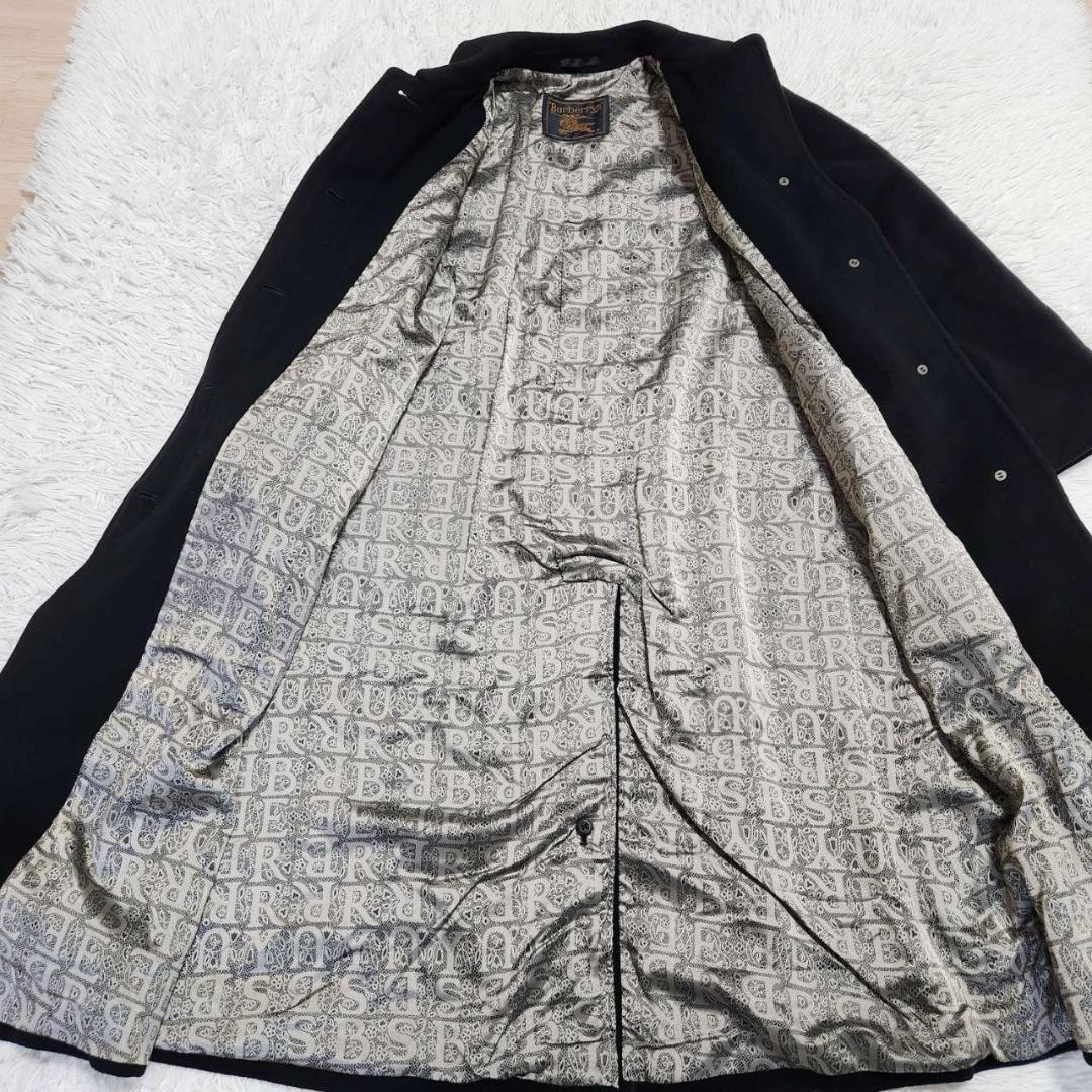 バーバリー カシミヤコート レディースM相当 バルカラー 金ラベル 高級ライン
