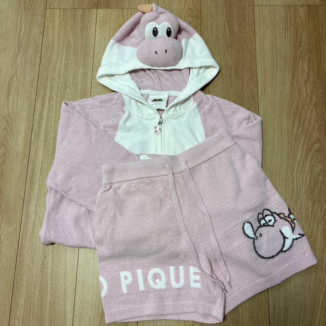 ジェラピケ　ピンクヨッシー　ルームウェア上下セット