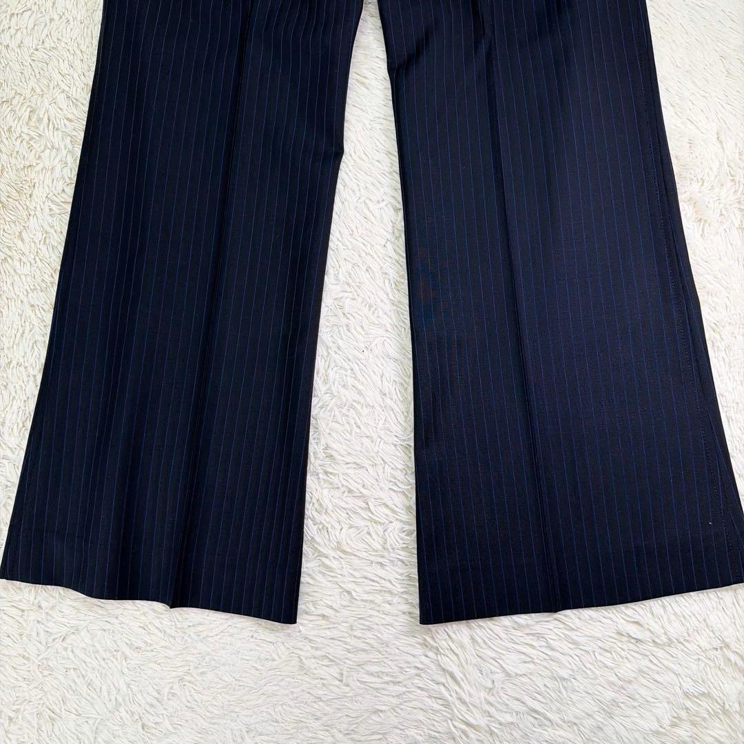 【希少】セオリーリュクス　GABE ストライプ　ネイビー　フレア　スーツ　42
