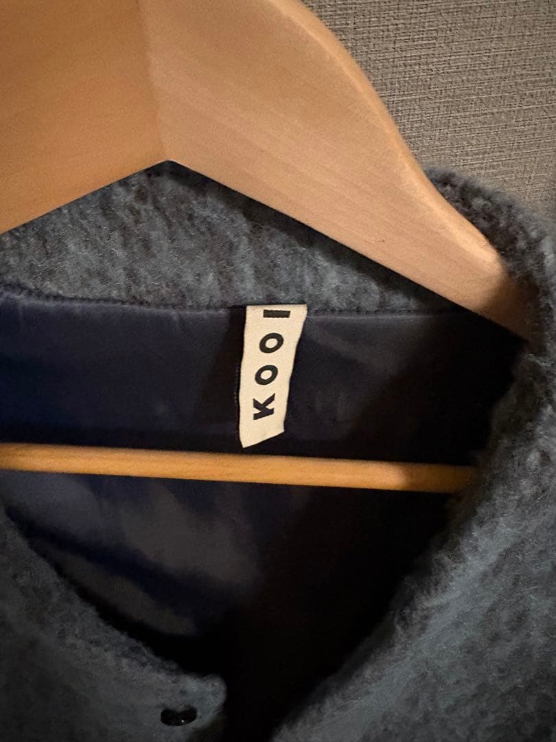 モヘア　KOOI ブルー　グレー カーディガン　モヘア　ジャケット