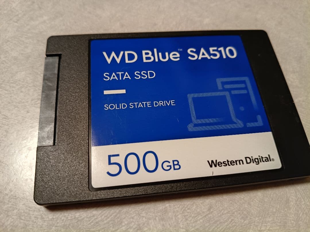 WD Blue SA510 500GB SSD 稼働107時間　100%　104