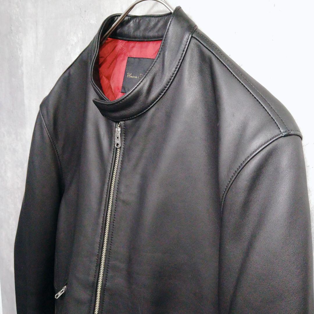 【美品】ユニオンステーション メンズビギ レザージャケット 羊革 Lサイズ