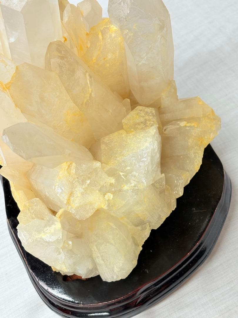 11㎏　希少 水晶 超特大クラスター　天然　イエロー　クリスタル　原石