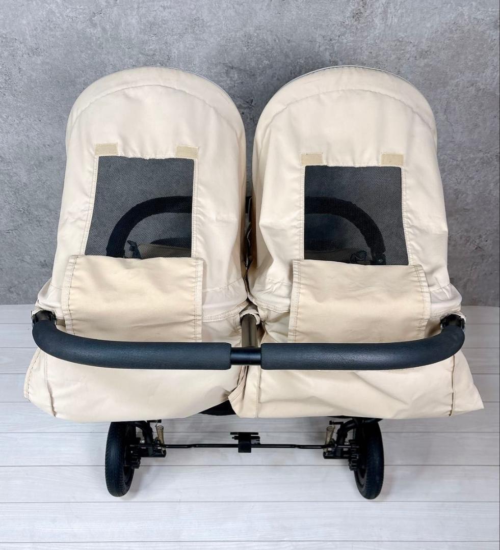 AirBuggy エアバギーココダブル 双子 2人乗りベビーカー ベージュ