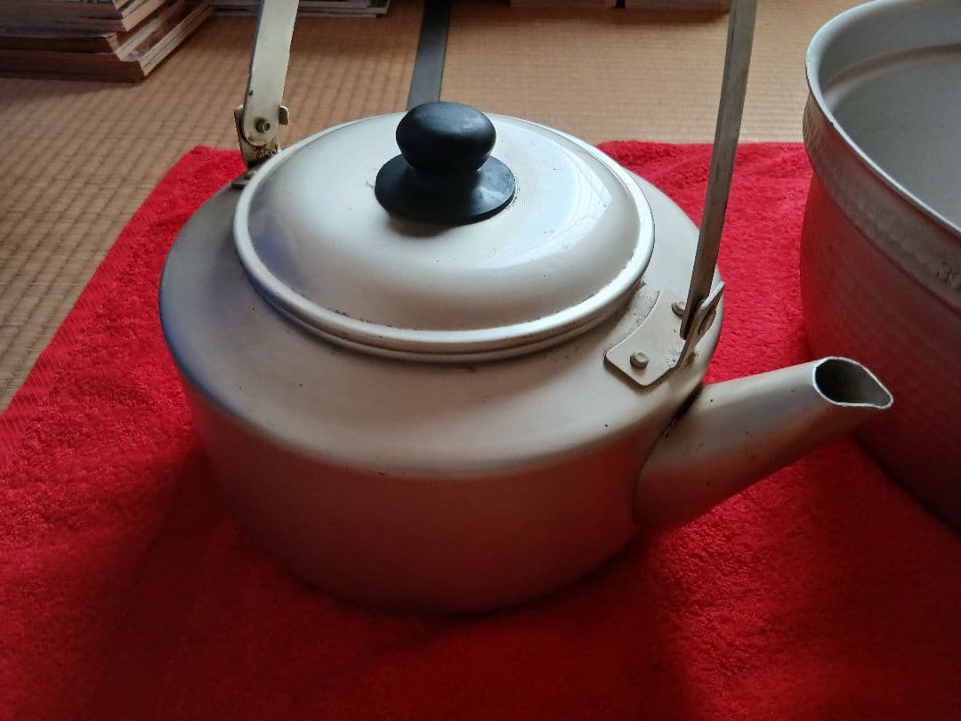 業務用アルミ鍋 両手鍋 2個セット　中古　39センチ　おまけでやかん