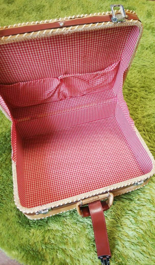 ヴィンテージ　希少 トランクケース バスケット トランク かご編み レトロ